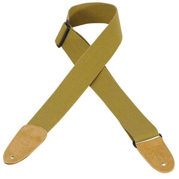 STRAP GUITAR LEVY'S 2" COTTON WITH SUEDE ENDS TAN
