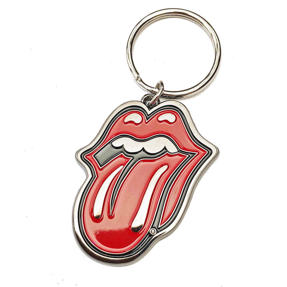 THE ROLLING STONES KEYCHAIN: CLASSIC TONGUE (ENAMEL IN - FILL) by Rock Off Trade