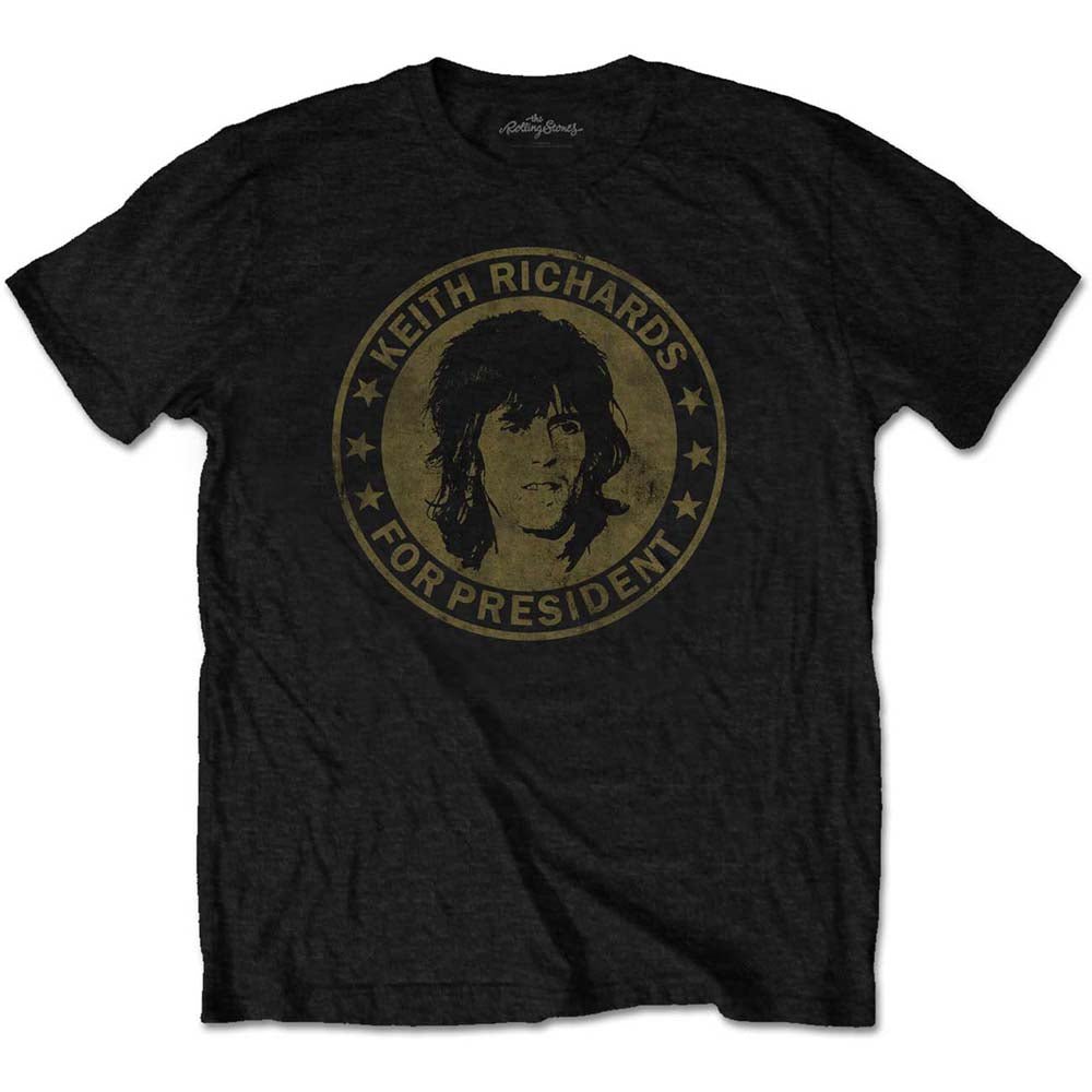 THE ROLLING STONES UNISEX TEE: KEITH FOR PRESIDENT by Rock Off Trade