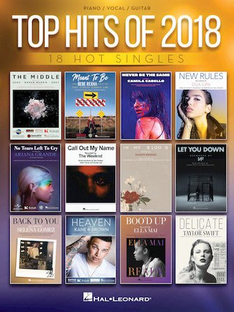 TOP HITS OF 2018 18 Hot Singles - Piano/Vocal/Guitar by Hal Leonard