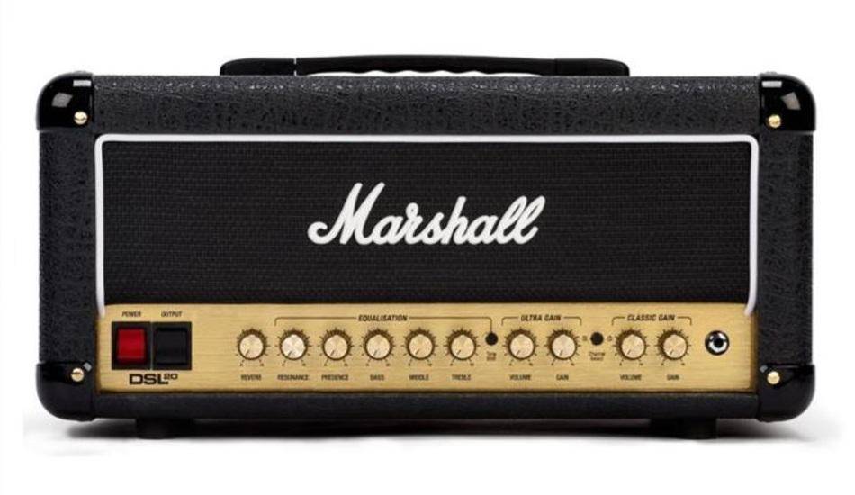USED Marshall 20 - watt Tube Guitar Head with 2 Channels, High/Low Power Modes, Speaker - emulated Line Output by Erikson Music