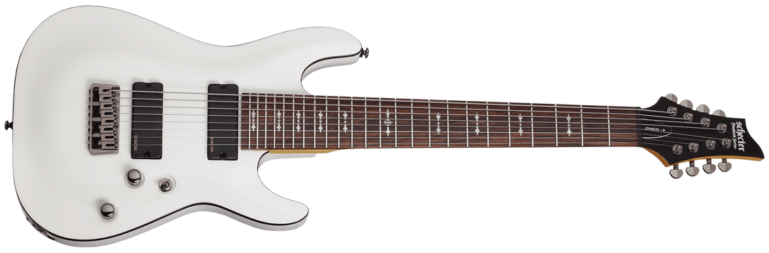 USED Schecter Omen - 8 8 String White w/ Custom Hardcase by Used