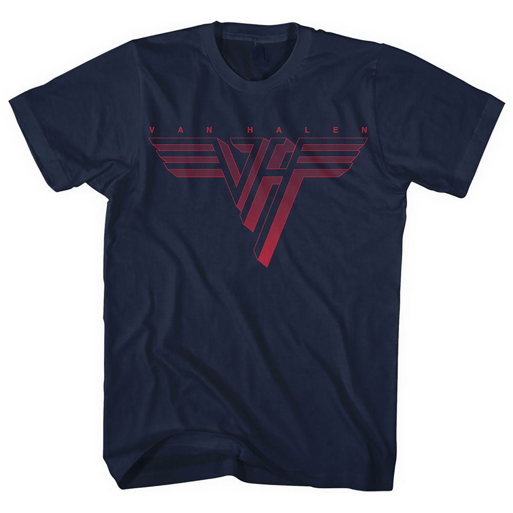 VAN HALEN UNISEX T - SHIRT: CLASSIC RED LOGO by Rock Off Trade