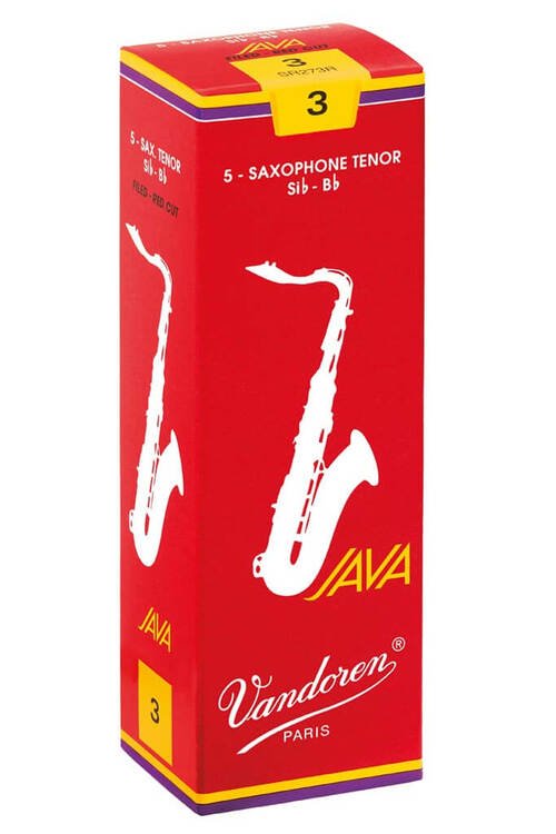 Vandoren Java Baritone Saxophone Mib - Eb "Filed Red Cut" 5 Pack Reeds by Coast Music