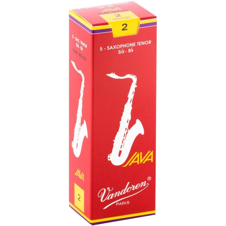 Vandoren Java "Filed Red Cut" Sib - Bb Tenor Saxophone 5 Pack Reeds by Coast Music