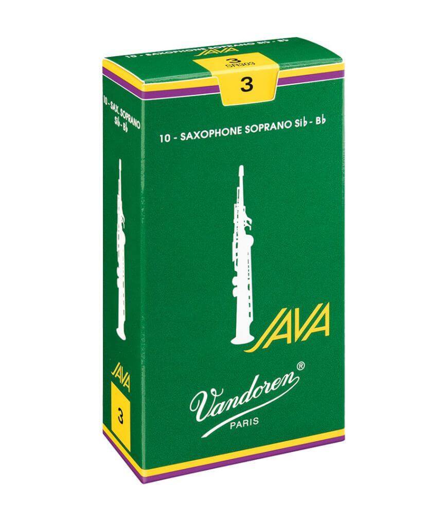 Vandoren Java Sib - Bb Soprano Saxophone 10 Pack Reeds by Coast Music