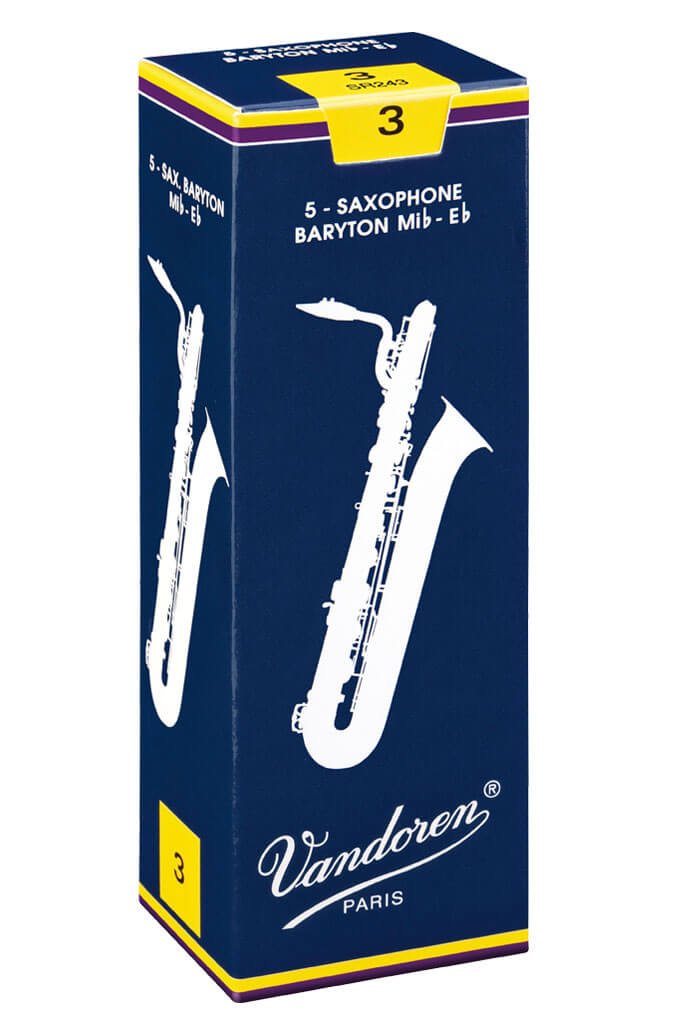 Vandoren Traditional Baritone Saxophone Reeds 5 Pack by Coast Music