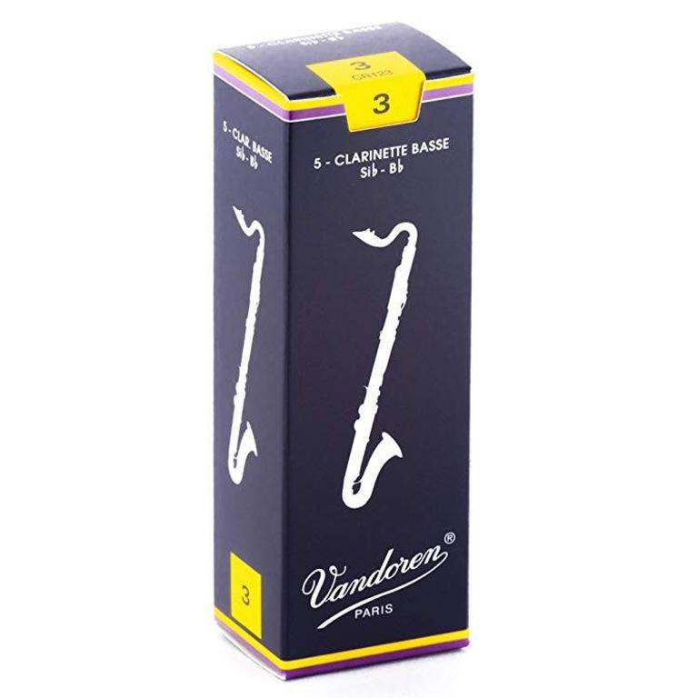 Vandoren Traditional Sib - Bb Bass Clarinet Reeds 5 Pack by Coast Music
