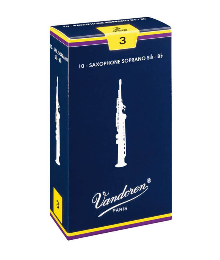 Vandoren Traditional Sib - Bb Soprano Saxophone 10 Pack Reeds by Coast Music