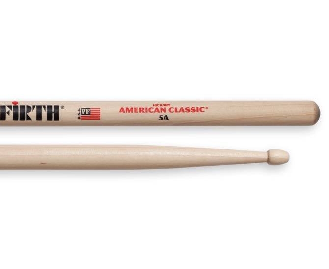 Vic Firth 5A American Classic Drumsticks (Hickory/Wood Tip) by Coast Music