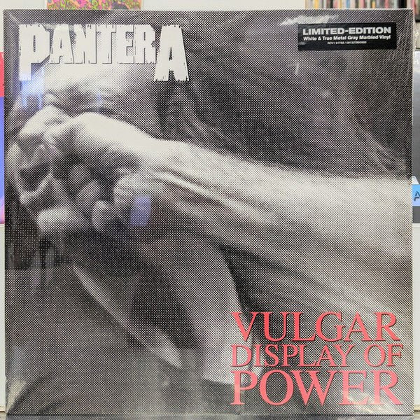 VINYL PANTERA Vulgar Display Of Power (marbled white and true metal gray) by FAB