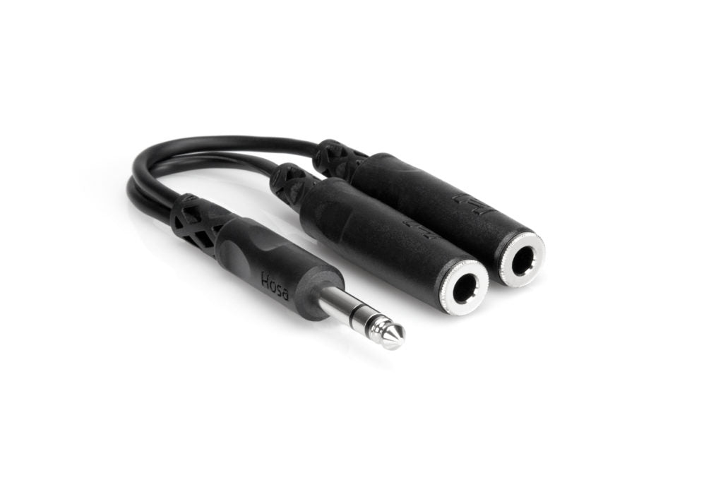 Y Cable, 1/4 in TRS to Dual 1/4 in TRSF by Yorkville