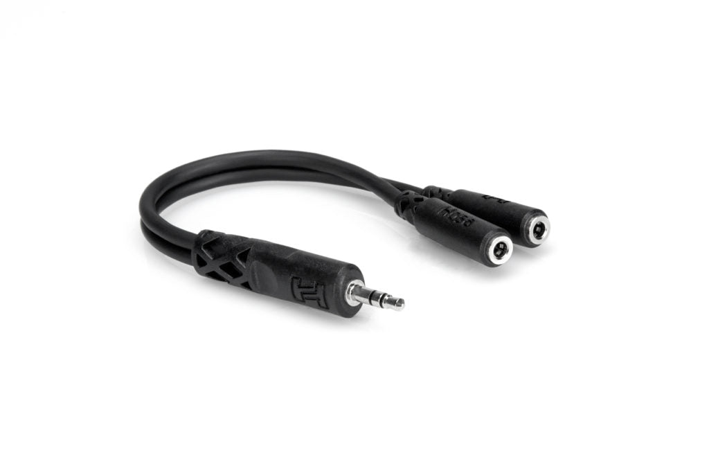 Y Cable, 3.5 mm TRS to Dual 3.5 mm TRSF by Yorkville
