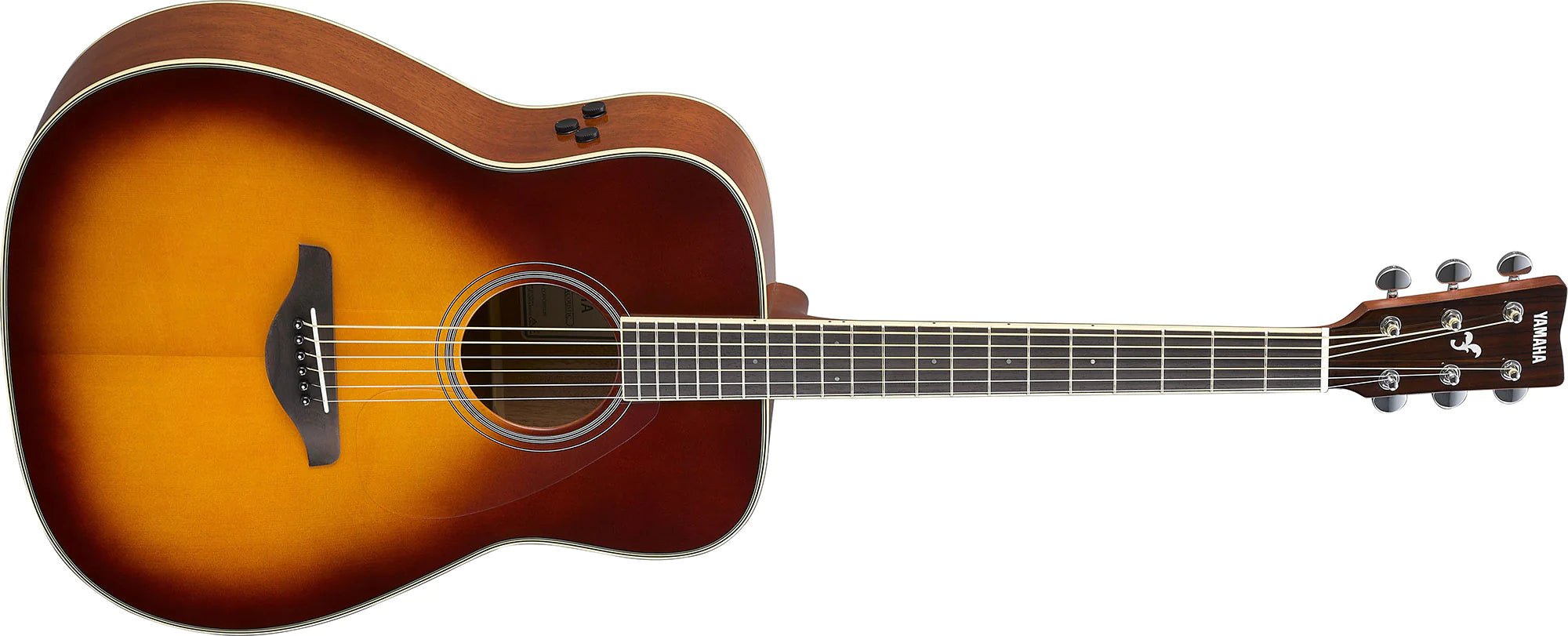 Yamaha FG TransAcoustic Guitar w/Solid Spruce Top, Brown Sunburst by Yamaha