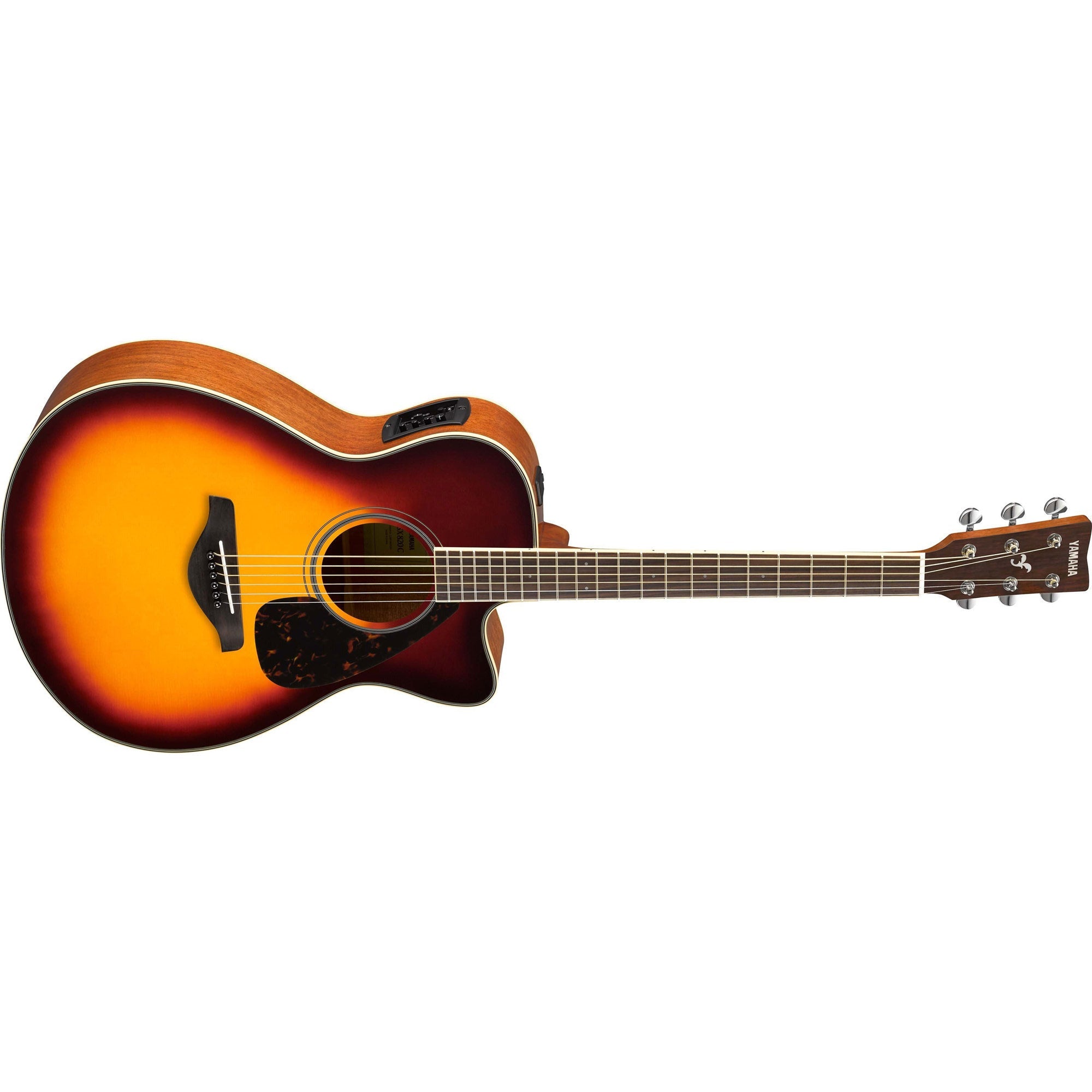 Yamaha FSX820CBS Concert Cutaway Acoustic - Electric Guitar, Brown Sunburst by Yamaha