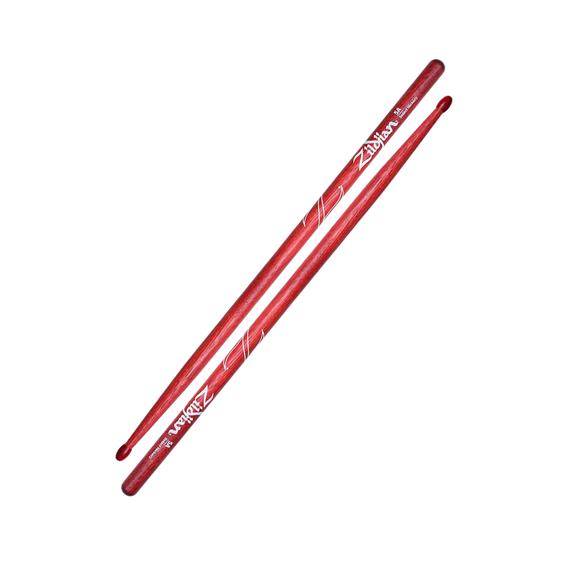 Zildjian 5A Nylon Tip Hickory Drumsticks, Red by Coast Music