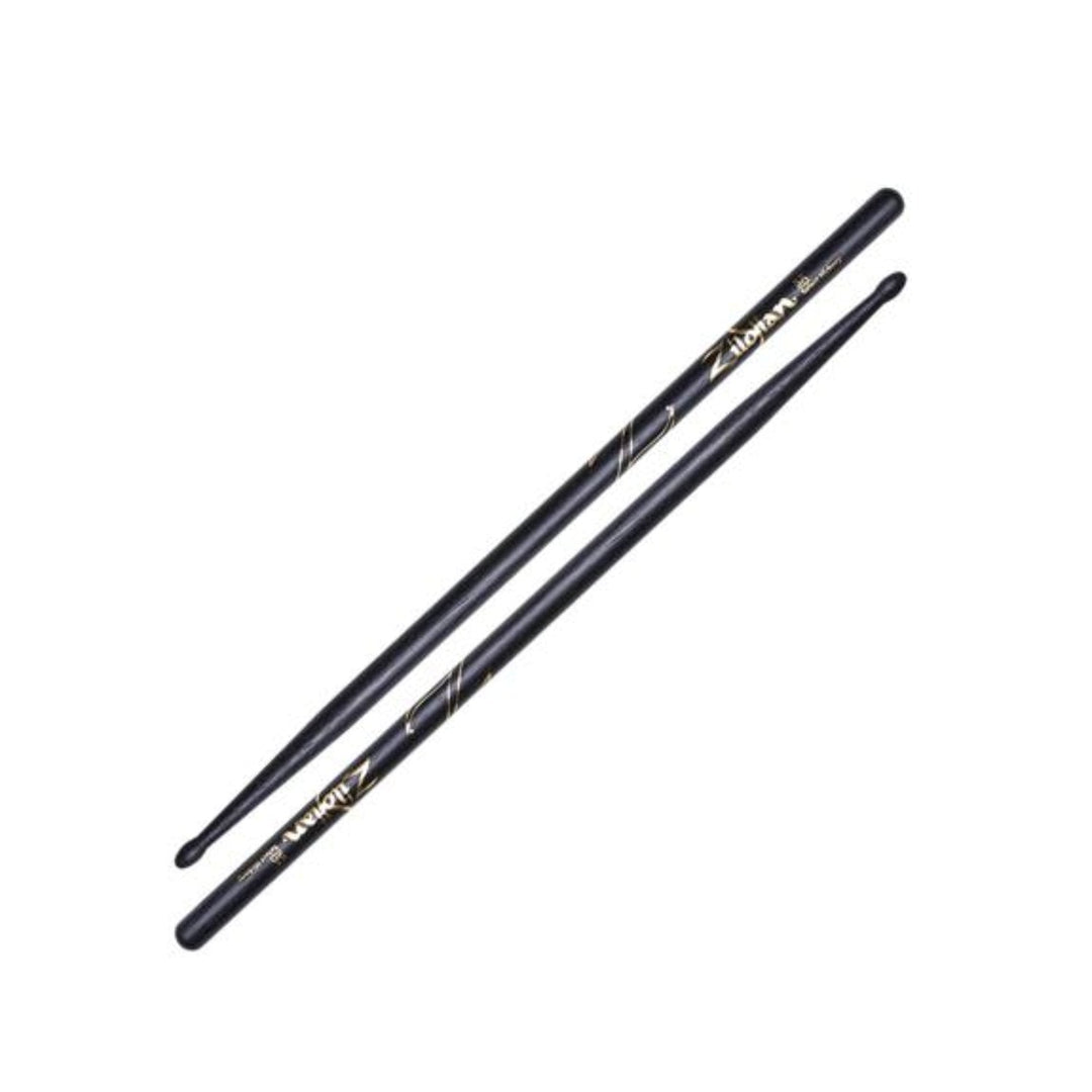 Zildjian 5A Wood Tip Hickory Drumsticks, Black by Coast Music